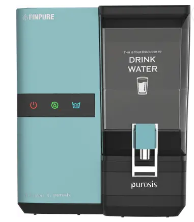 Finpure Finest Ever FINPURE-OBLU 9 L RO + UV + Alkaline Water Purifier  (OCEAN BLUE)