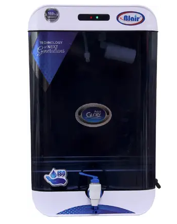 Blair AQUA GLORY RO UV UF TDS 14 L RO + UV + UF + TDS Water Purifier  (BLACK AND WHITE)